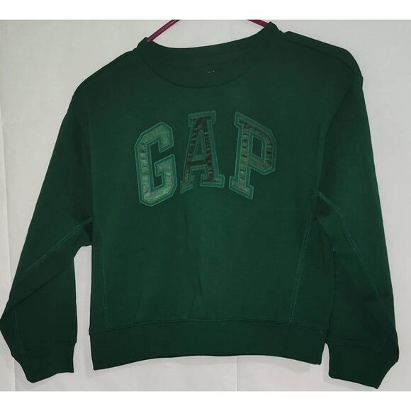 Gap Kids Sweatshirt NWT Crew neck Ivan Green Size Small (6-7) - Picture 1 of 9